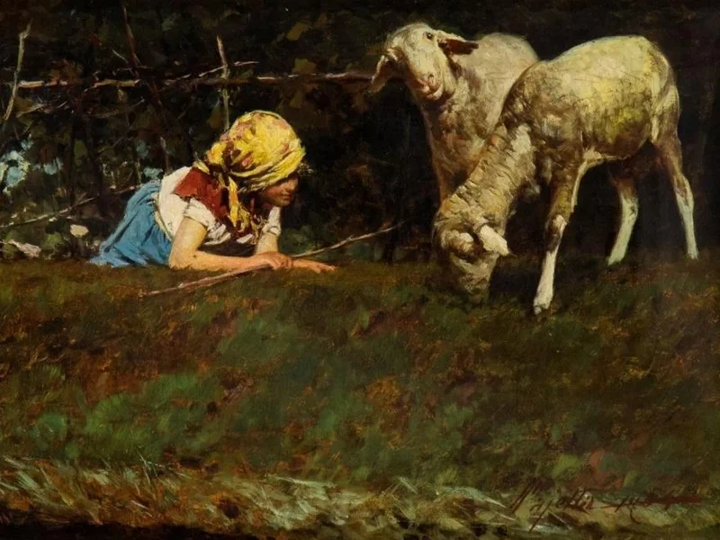 1845-Pietro Pajetta - Pastorella